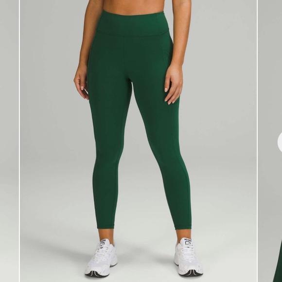 Lululemon invigorate high rise crop 23 inch Everglades green - Picture 1 of 4